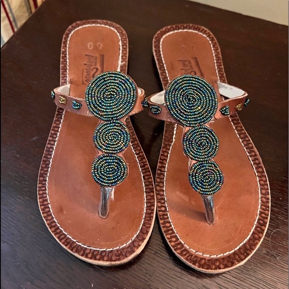 Her Best Foot Forward handmade sandals size 9 - Picture 1 of 4